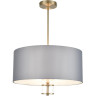 Люстра потолочная LUMION DAMONA 8108/5C MODERNI LN25 E14 5*40W 220V латунь титаниум/серый, металл/текстиль/стекло