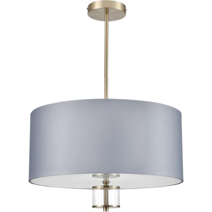 Люстра потолочная LUMION DAMONA 8108/5C MODERNI LN25 E14 5*40W 220V латунь титаниум/серый, металл/текстиль/стекло