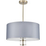 Люстра потолочная LUMION DAMONA 8108/5C MODERNI LN25 E14 5*40W 220V латунь титаниум/серый, металл/текстиль/стекло