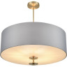 Люстра потолочная LUMION DAMONA 8108/7C MODERNI LN25 E14 7*40W 220V латунь титаниум/серый, металл/текстиль/стекло