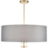 Люстра потолочная LUMION DAMONA 8108/7C MODERNI LN25 E14 7*40W 220V латунь титаниум/серый, металл/текстиль/стекло