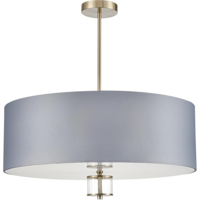 Люстра потолочная LUMION DAMONA 8108/7C MODERNI LN25 E14 7*40W 220V латунь титаниум/серый, металл/текстиль/стекло
