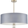 Люстра потолочная LUMION DAMONA 8108/7C MODERNI LN25 E14 7*40W 220V латунь титаниум/серый, металл/текстиль/стекло