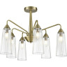 Люстра потолочная LUMION DOLIANA 6584/6C MODERNI LN24 E14 6*40W 220V бронза/прозрачный, металл/стекло