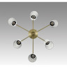 Люстра потолочная LUMION DOLIANA 6584/6C MODERNI LN24 E14 6*40W 220V бронза/прозрачный, металл/стекло