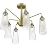 Люстра потолочная LUMION DOLIANA 6584/6C MODERNI LN24 E14 6*40W 220V бронза/прозрачный, металл/стекло