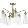 Люстра потолочная LUMION DOLIANA 6584/6C MODERNI LN24 E14 6*40W 220V бронза/прозрачный, металл/стекло