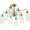 Люстра потолочная LUMION DOLIANA 6584/8C MODERNI LN24 E14 8*40W 220V бронза/прозрачный, металл/стекло