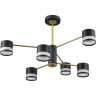 Люстра потолочная LUMION LANIKA 8240/6C COMFI LN25 LED GX53 6*7W 220V черный/латунь, металл/акрил