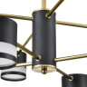 Люстра потолочная LUMION LANIKA 8240/8C COMFI LN25 LED GX53 8*7W 220V черный/латунь, металл/акрил