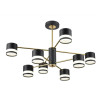 Люстра потолочная LUMION LANIKA 8240/8C COMFI LN25 LED GX53 8*7W 220V черный/латунь, металл/акрил