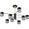 Люстра потолочная LUMION LANIKA 8240/8C COMFI LN25 LED GX53 8*7W 220V черный/латунь, металл/акрил