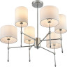 Люстра потолочная LUMION LATTI 6589/6C CLASSI LN24 E14 6*40W 220V хром/белый, металл/текстиль