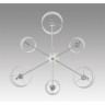 Люстра потолочная LUMION LATTI 6589/6C CLASSI LN24 E14 6*40W 220V хром/белый, металл/текстиль
