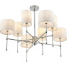 Люстра потолочная LUMION LATTI 6589/8C CLASSI LN24 E14 8*40W 220V хром/белый, металл/текстиль