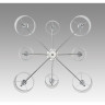 Люстра потолочная LUMION LATTI 6589/8C CLASSI LN24 E14 8*40W 220V хром/белый, металл/текстиль
