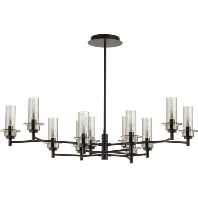 Люстра потолочная LUMION MADONNA 6555/12C CLASSI LN24 E14 12*40W 220V черный/дымчатый/металл/стекло