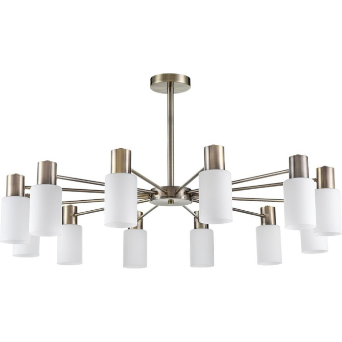 Люстра потолочная LUMION MAVE 8100/12C COMFI LN25 73 Е14 12*40W 220V бронза/белый металл/стекло