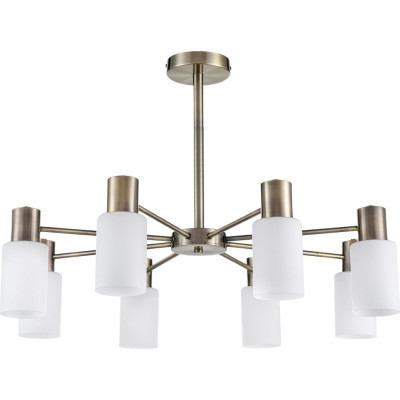 Люстра потолочная LUMION MAVE 8100/8C COMFI LN25 74 Е14 8*40W 220V бронза/белый металл/стекло