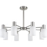 Люстра потолочная LUMION MAVE 8099/8C COMFI LN25 75 Е14 8*40W 220V никель/белый металл/стекло