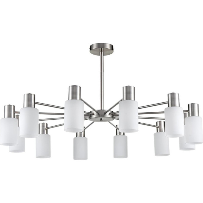 Люстра потолочная LUMION MAVE 8099/12C COMFI LN25 76 Е14 12*40W 220V никель/белый металл/стекло