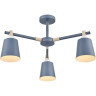 Люстра потолочная LUMION ROSALINA 8098/3C MODERNI LN25 271Е27 3*60W 220V синий/синий металл, дерево/металл