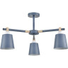 Люстра потолочная LUMION ROSALINA 8098/3C MODERNI LN25 271Е27 3*60W 220V синий/синий металл, дерево/металл