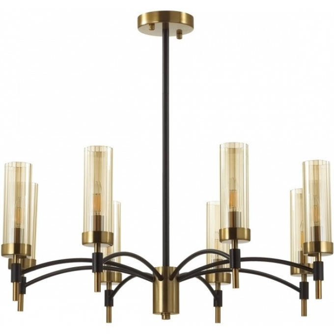 Люстра потолочная LUMION SHARON CLASSI 6538/8C LN23 167 E14 8*40W 220V чёрный, латунь