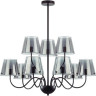 Люстра потолочная LUMION SMOKY 6570/9C MODERNI LN24 G9 9*20W 220V черный/дымчатый/металл/стекло