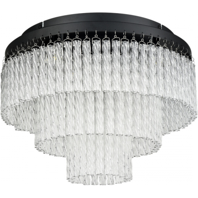 Люстра потолочная LUMION SPIRALS 6576/11CR CLASSI LN24 G9 11*20W 220V черный/прозрачный/металл/стекло