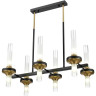 Люстра потолочная LUMION TAMARESA 8112/12 NEOCLASSI LN25 G9 12*30W 220V черный/бронза/прозрачный, металл/стекло