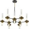 Люстра потолочная LUMION TAMARESA 8112/18 NEOCLASSI LN25 G9 18*30W 220V черный/бронза/прозрачный, металл/стекло