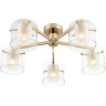 Люстра потолочная LUMION VERDI 6587/5C MODERNI LN24 E14 5*40W 220V золото/прозрачный, металл/стекло