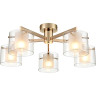 Люстра потолочная LUMION VERDI 6587/5C MODERNI LN24 E14 5*40W 220V золото/прозрачный, металл/стекло