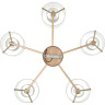 Люстра потолочная LUMION VERDI 6587/5C MODERNI LN24 E14 5*40W 220V золото/прозрачный, металл/стекло