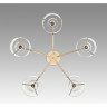 Люстра потолочная LUMION VERDI 6587/5C MODERNI LN24 E14 5*40W 220V золото/прозрачный, металл/стекло