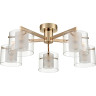 Люстра потолочная LUMION VERDI 6587/5C MODERNI LN24 E14 5*40W 220V золото/прозрачный, металл/стекло