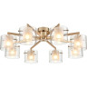 Люстра потолочная LUMION VERDI 6587/8C MODERNI LN24 E14 8*40W 220V золото/прозрачный, металл/стекло