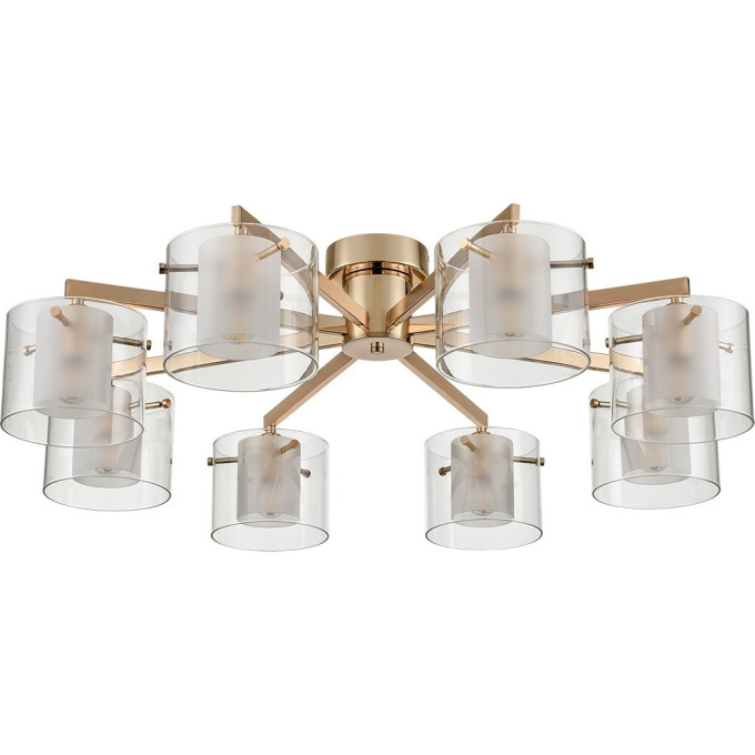 Люстра потолочная LUMION VERDI 6587/8C MODERNI LN24 E14 8*40W 220V золото/прозрачный, металл/стекло