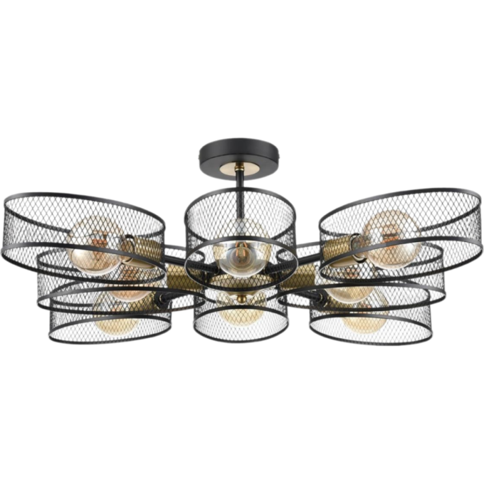 Люстра потолочная LUMION VIVANA 8193/8C COUNTY LN25 E27 8*60W 220V черный/медный, металл