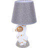 Настольная лампа LUMION ATLAS MODERNI LN25 8208/1T Е27 1*60W 220V белый/серый, керамика/текстиль