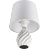 Настольная лампа LUMION KEILA 8143/1T MODERNI LN25 000 Е27 1*60W 220V белый, керамика/текстиль