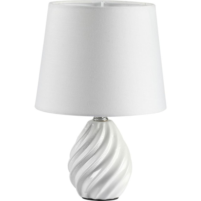 Настольная лампа LUMION KEILA 8143/1T MODERNI LN25 000 Е27 1*60W 220V белый, керамика/текстиль