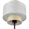 Настольная лампа LUMION LAUNA 8043/1T MODERNI LN25 Е27 1*60W 220V черный/серый/бежевый, металл/текстиль/ротанг