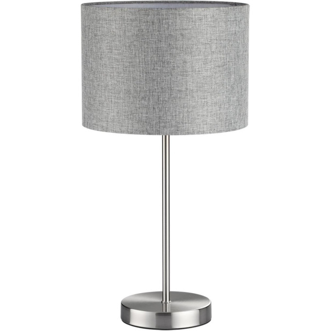 Настольная лампа LUMION NIKKI 8251/1T MODERNI LN25 000 Е27 60W 220V никель/серый, металл/текстиль