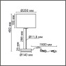 Настольная лампа LUMION NIKKI 8251/1T MODERNI LN25 000 Е27 60W 220V никель/серый, металл/текстиль