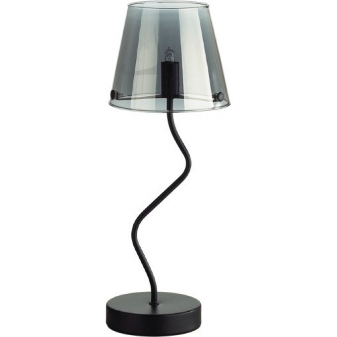 Настольная лампа LUMION SMOKY 6570/1T MODERNI LN24 G9 1*20W 220V черный/дымчатый/металл/стекло