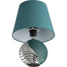 Настольная лампа LUMION TAPALA 8139/1T MODERNI LN25 000 Е27 1*60W 220V бирюзовый/серебро, керамика/текстиль