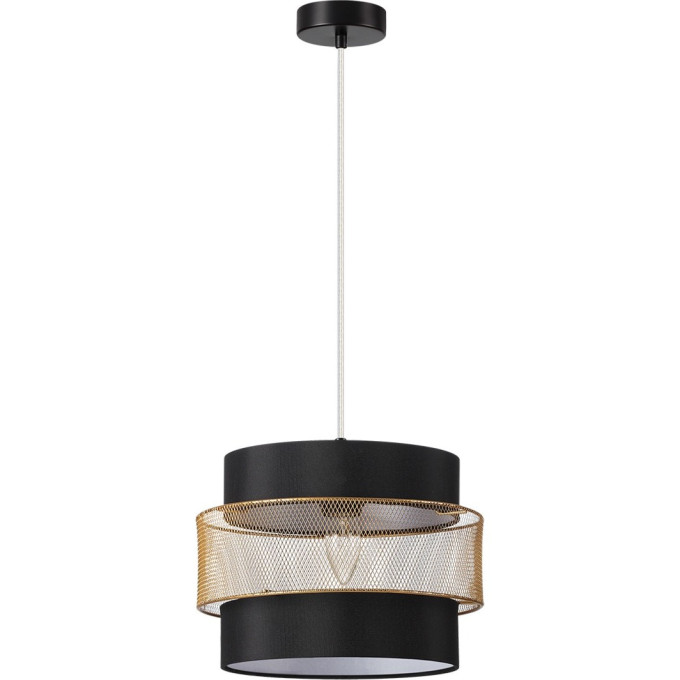 Подвес LUMION ANIMAISA Е27 60W 220V 8003/1A MODERNI LN24 черный/черный, золотой металл/металл, текстиль
