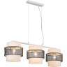 Подвес LUMION ANIMAISA 8002/3A MODERNI LN24 Е27 3*60W 220V белый, черный металл/металл, текстиль